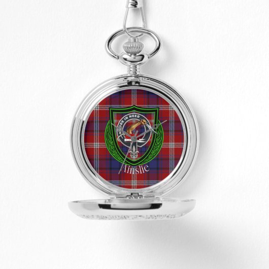 Ainslie Scottish Clan Tartan & Crest 腕時計 (正面)