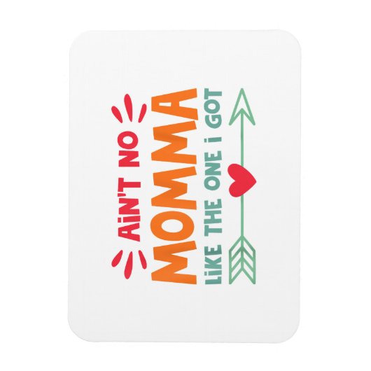 Ain'tママ私の母の愛得するレトロV マグネット (縦)