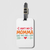 Ain'tママ私の母の愛得するレトロV ラゲッジタグ (正面縦)
