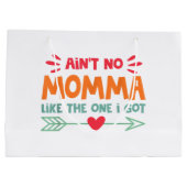 Ain'tママ私の母の愛得するレトロV ラージペーパーバッグ (裏面)