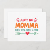 Ain'tママ私の母の愛得するレトロV 出欠カード (正面/裏面)