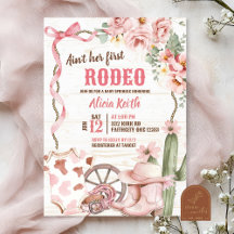 Aint Her First Rodeo Baby Sprinkle Invitation