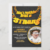 Ain't Nothinが3タン – ヒップホップ付き/写真 招待状 (正面)