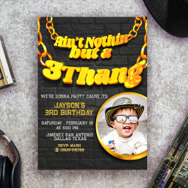 Ain't Nothinが3タン – ヒップホップ付き/写真 招待状