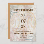 Air モダン Balloon Wedding Save the Date Card 招待状 (正面/裏面)