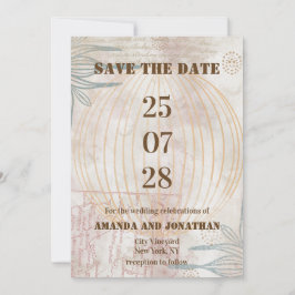 Air モダン Balloon Wedding Save the Date Card 招待状