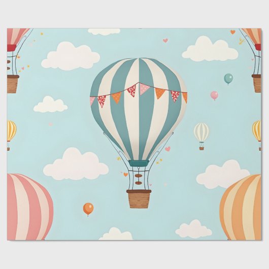 Air Baloon Design Wrapping Paper ラッピングペーパー (フラット)