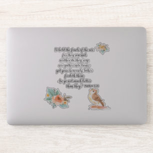 Air Bible Verse Stickerの鳥を見る シール