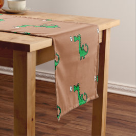 Air breathing green dragon ショートテーブルランナー