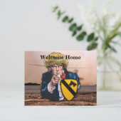 Air cav第1騎兵師団ナムパッチ ポストカード (スタンド正面)