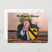 Air cav第1騎兵師団ナムパッチ ポストカード (正面/裏面)