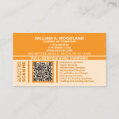 Air Conditioning Heating and Cooling | Orange HVAC 名刺 (裏面)