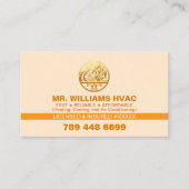 Air Conditioning Heating and Cooling | Orange HVAC 名刺 (正面)