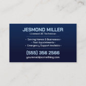 Air Conditioning – Repair • Service • Installation 名刺 (裏面)