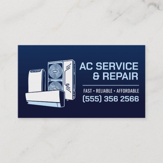 Air Conditioning – Repair • Service • Installation 名刺 (正面)