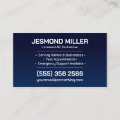 Air Conditioning – Repair • Service • Installation 名刺 (裏面)