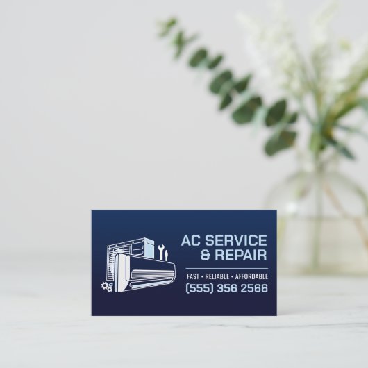 Air Conditioning – Repair • Service • Installation 名刺 (スタンド正面)