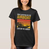 Air cushion boat airboat tシャツ (正面)