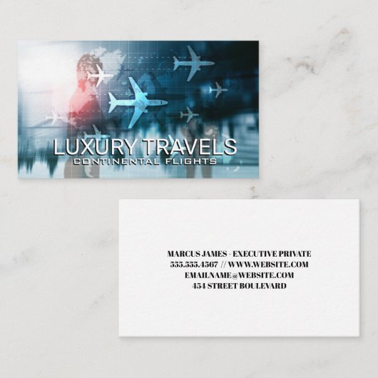 Air Flight Travels | Airport 名刺 (正面/裏面)