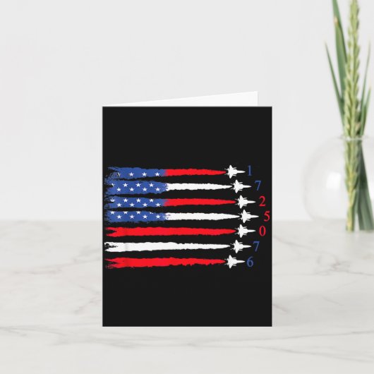 Air Force American Flag 4th Of July 2026 Funny Gif カード (正面)