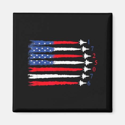 Air Force American Flag 4th Of July 2026 Funny Gif マグネット (正面)