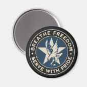 Air Force - Breathe freedom, serve with pride. マグネット (正面/裏面)