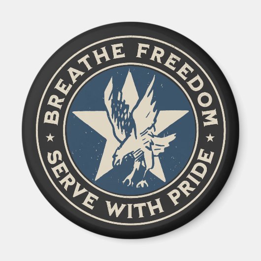 Air Force - Breathe freedom, serve with pride. マグネット (正面)