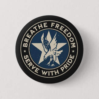 Air Force - Breathe freedom, serve with pride. 缶バッジ