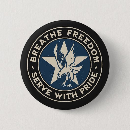 Air Force - Breathe freedom, serve with pride. 缶バッジ (正面)