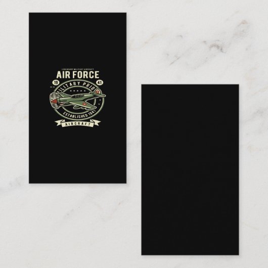 air force military pride aircraft 名刺 (正面/裏面)