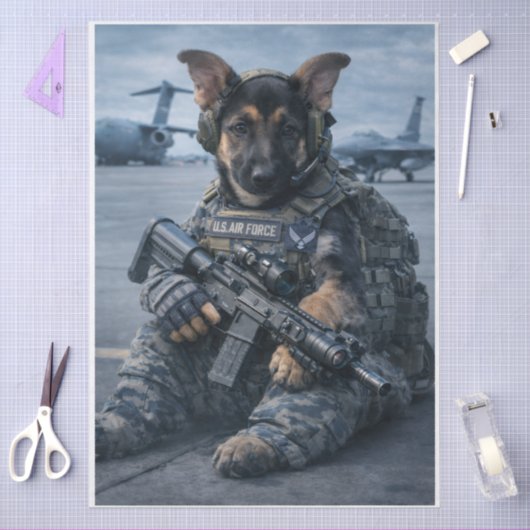 Air Force Pupper  薄葉紙 (クラフト)