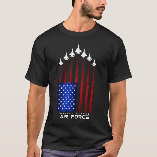 Air Force US退役軍人7月Tシャツアメリカン第4戦 Tシャツ (正面)