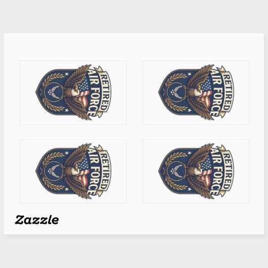 Air Force (USAF) 長方形シール (シート)