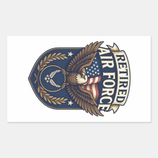 Air Force (USAF) 長方形シール (正面)