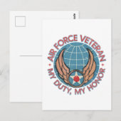 Air Force Veteran ポストカード (正面/裏面)