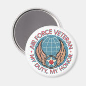 Air Force Veteran マグネット (正面/裏面)