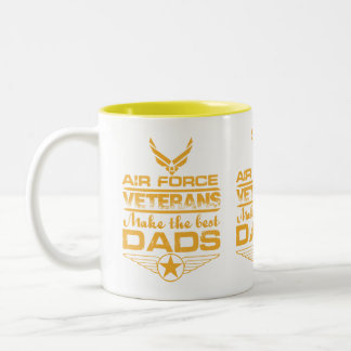 Air Force Veterans Make The Best Dads Military Fat ツートーンマグカップ