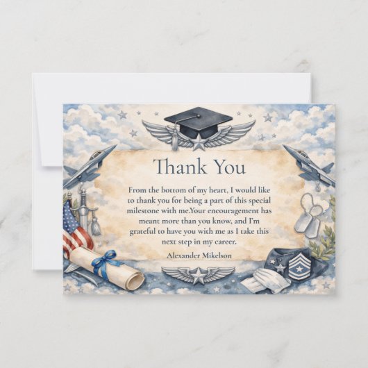 Air Force Wings Graduation サンキューカード (正面)