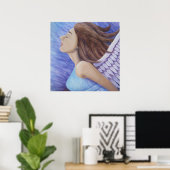 Air Goddess 飛んでいる 18" x 18"、ポスター（マット） ポスター (ホームオフィス)