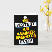 Air Hammer Operator, Funny Job Occupation カード (黄色い花)