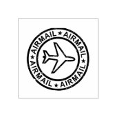 Air Mail Airplane Stamp ラバースタンプ (インプリント)