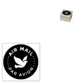 AIR MAIL PAR AVION エアメールスタンプ 鳥 bird birds ラバースタンプ (押印)