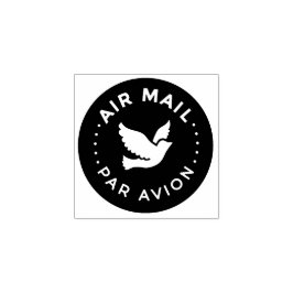 AIR MAIL PAR AVION エアメールスタンプ 鳥 bird birds ラバースタンプ