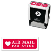AIR MAIL PAR AVION ハート エアメールスタンプ heart cute love セ セルフインキングスタンプ (インサイチュ)