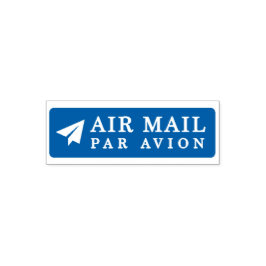 AIR MAIL PAR AVION 紙飛行機 エアメールスタンプ paper airplane セ セルフインキングスタンプ