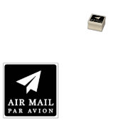 AIR MAIL PAR AVION 紙飛行機 エアメールスタンプ paper airplane ラ ラバースタンプ (押印)