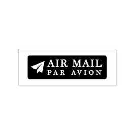 AIR MAIL PAR AVION 紙飛行機 エアメールスタンプ paper airplane ラ ラバースタンプ