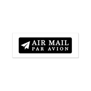 AIR MAIL PAR AVION 紙飛行機 エアメールスタンプ paper airplane ラ ラバースタンプ
