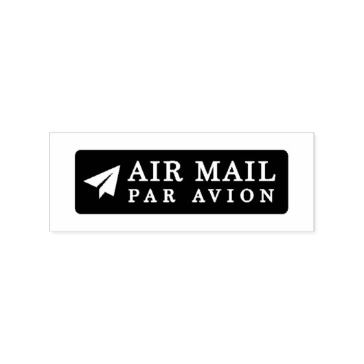 AIR MAIL PAR AVION 紙飛行機 エアメールスタンプ paper airplane ラ ラバースタンプ (インプリント)