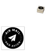 AIR MAIL PAR AVION 紙飛行機 エアメールスタンプ paper airplane ラ ラバースタンプ (押印)